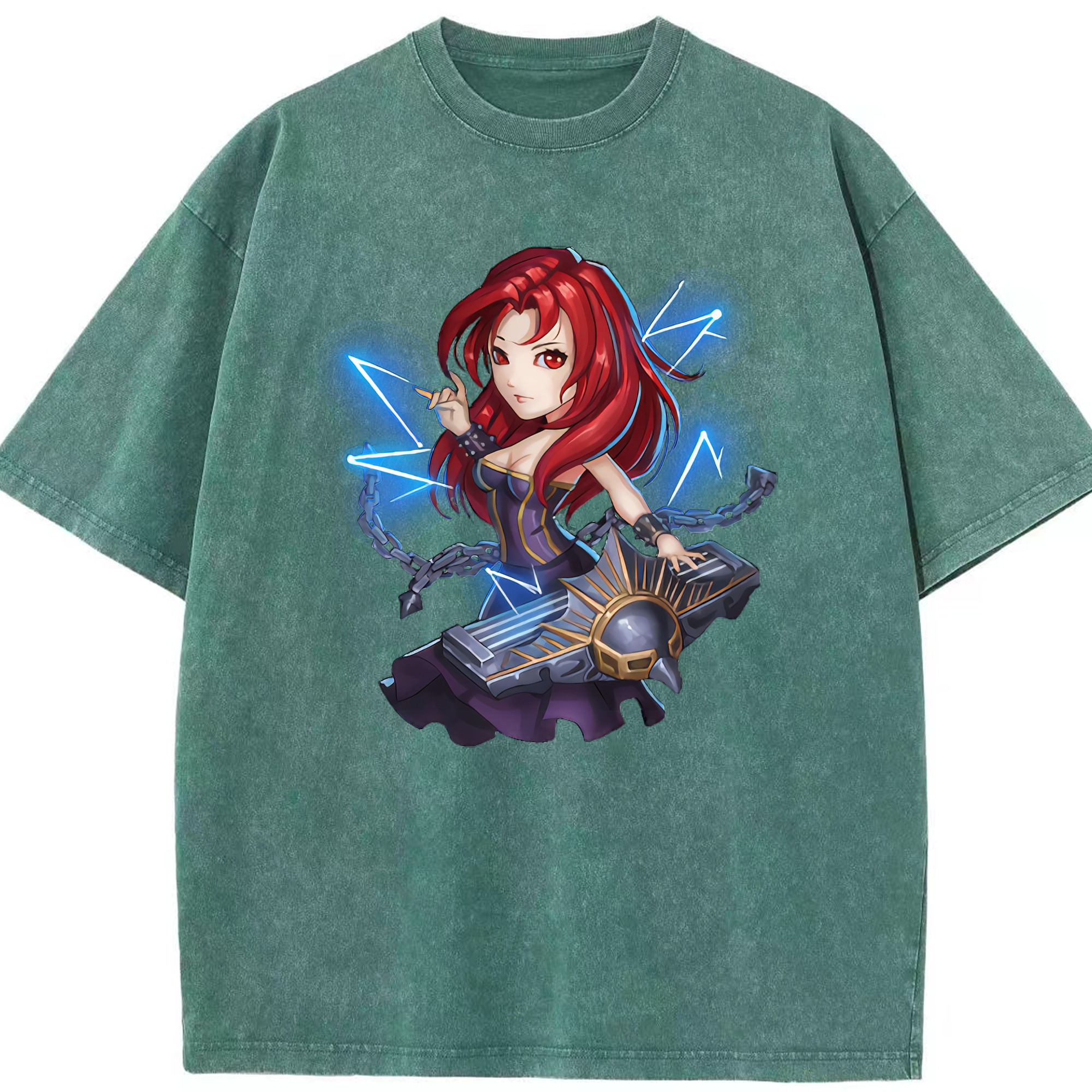リーグ・オブ・レジェンド League of Legends LOL 綿100% ヴィンテージ風 半袖Tシャツ（フロントプリント）